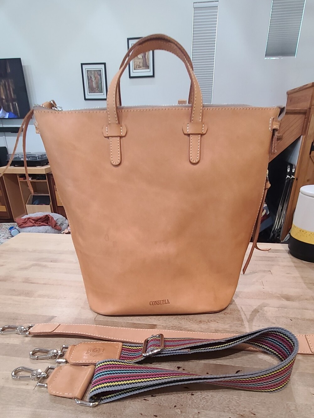 Consuela Diego Sling Leather Tote With Two Straps